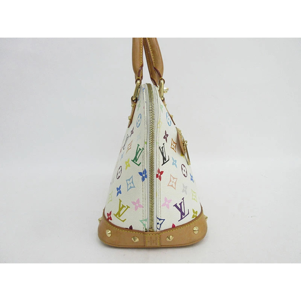Louis Vuitton Multicolor White Handbag Alma Blanc Monogram